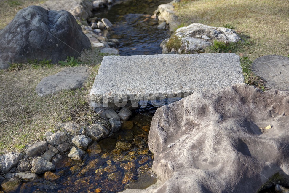 개울,물,돌다리,정원,garden