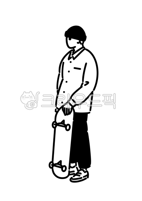 skateboard,Nukki,hand drawing,sticker,png,draw,skateboarder,person,design,illustration,style