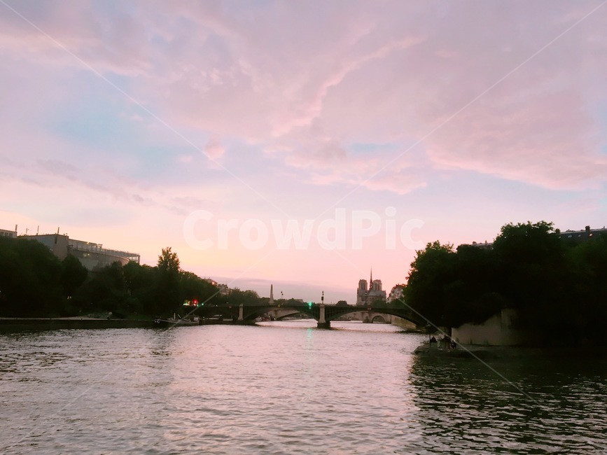 sky,cloud,fly,pink clouds,river,pink sky,pinksky