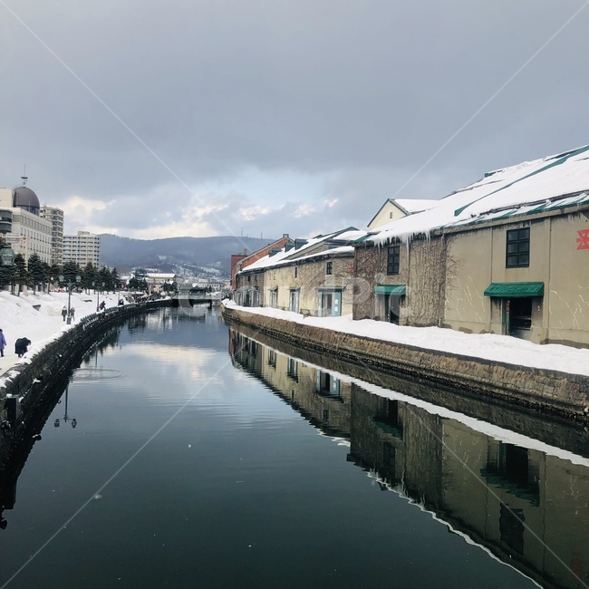 오타루운하,운하,water,물,outdoors,옥외,building,건물