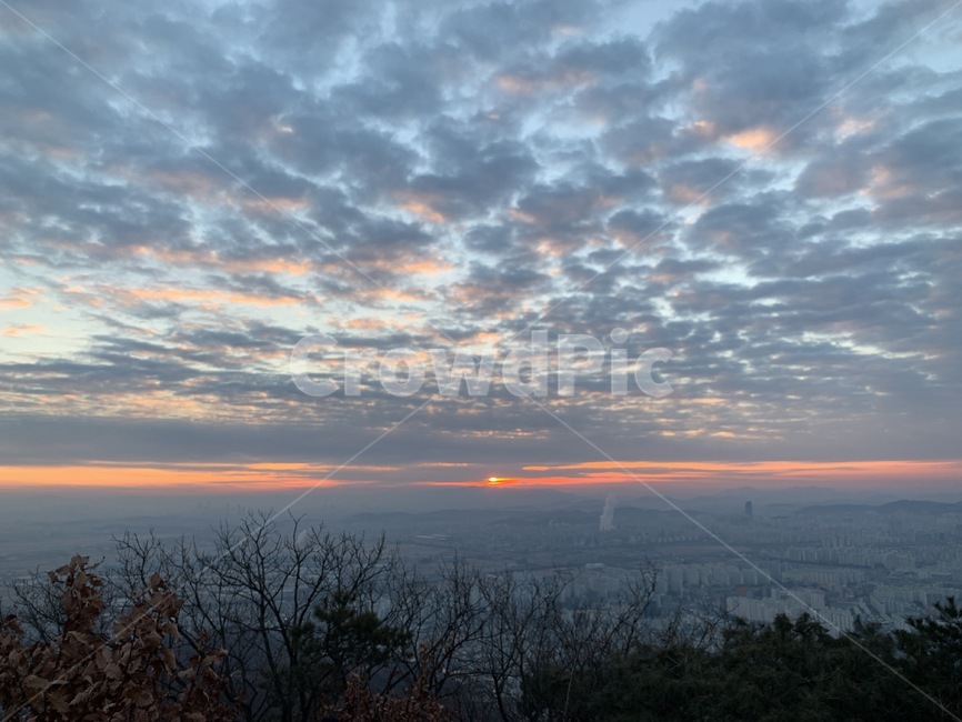 새해,일출,계양산,풍경,해맞이