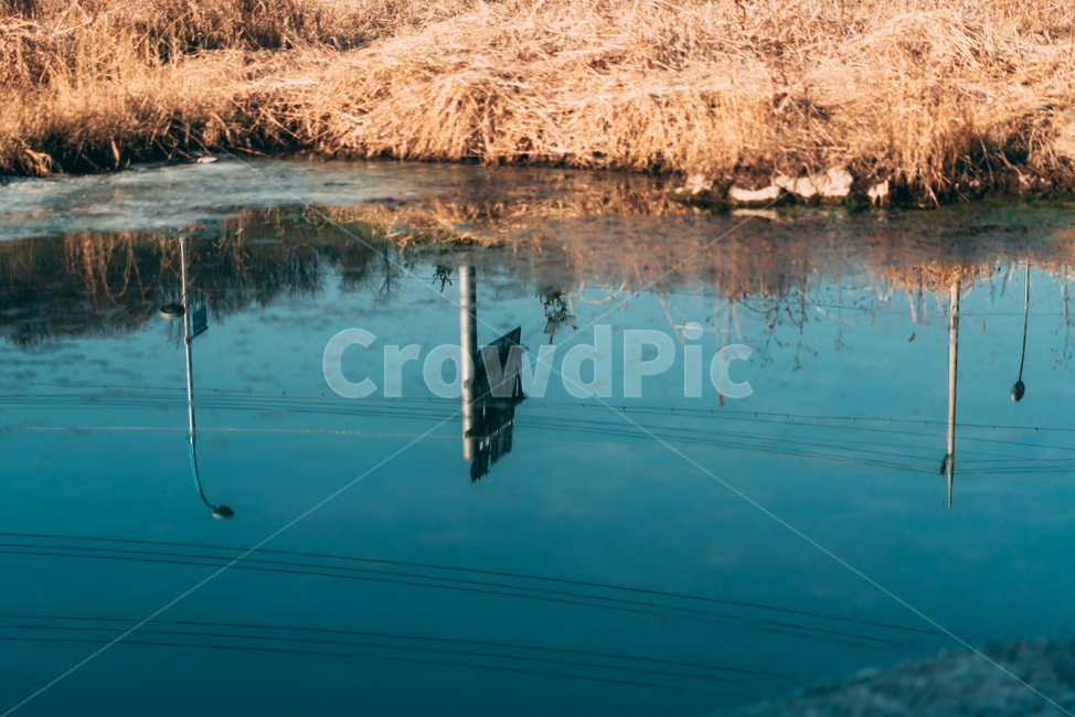 반영,물,동네,풍경,배경화면,하천,landscape,city,korea,하늘,가로등,표지판,자연,풍경,nature,landscape,water,outdoors,옥외,land,땅