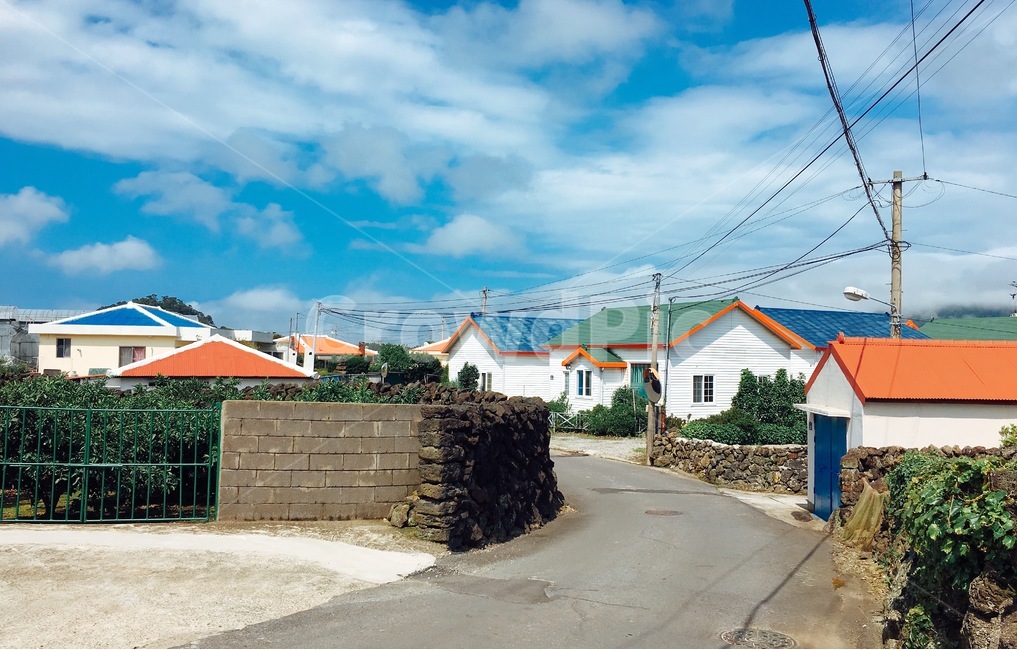 제주도,하늘,제주도풍경,마을,길,jeju,시골,마을,풍경,landscape,country,rural,town