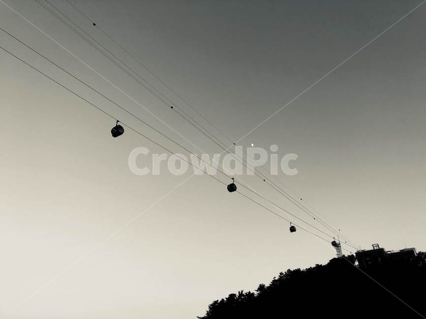 케이블카,하늘,노을,해질녘,감성사진,야경,sunset,sky,sensible,일몰,달,moon
