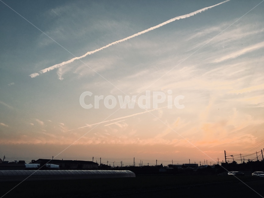 하늘,구름,시골,분위기,노을,시골,마을,풍경,landscape,country,rural,town
