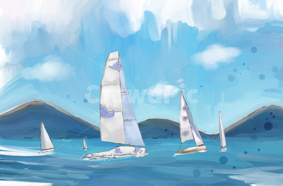 페인터,그림,일러스트,핸드드로잉,드로잉,이미지,아트,클립,클립아트,삽화,그래픽,수채화,유화,파스텔,상황,상황그림,상업미술,회화,수작업,손그림,미술,피서,행복,여행,여행지,휴양지,휴가,휴식,즐거움,기쁨,사람,풍경,배경,캐릭터,예쁜그림,엽서,카드,감수성,느낌,라이프스타일,요트,강,강바람,레저스포츠,편안함,안락함,여름,레저,스포츠,하늘,구름,파도,boat,보트,vehicle,transportation,교통,그래픽,일러스트레이션,graphic,illustration