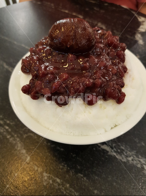 팥빙수,빙수,얼음,팥,밤,우유빙수