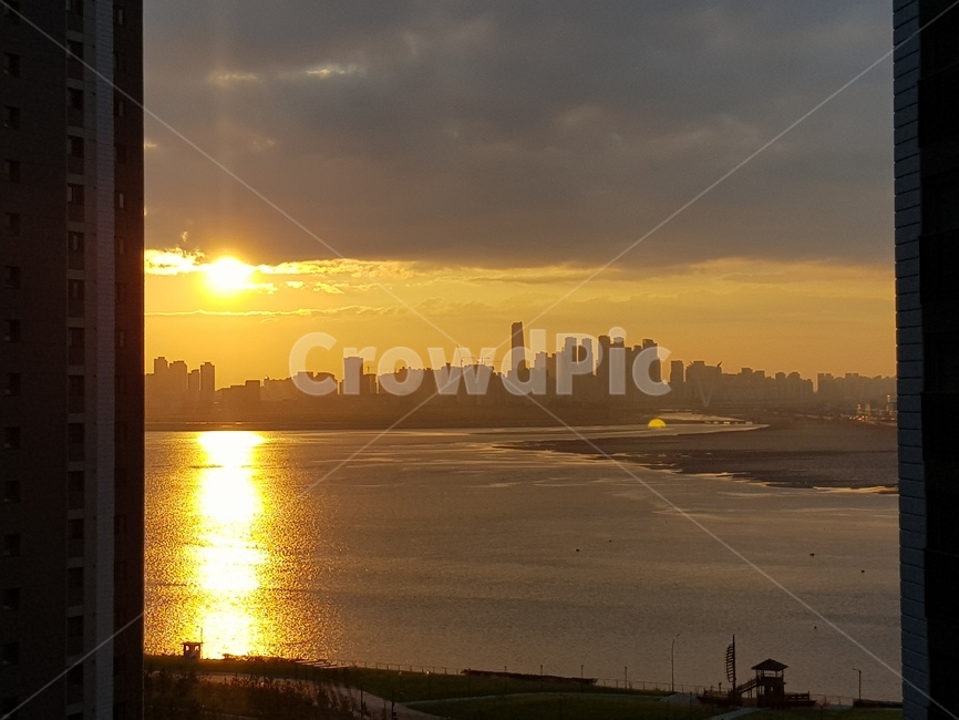 노을,서해안,풍경,경치,바다,도시,풍경,city,landscape,flare,플레어,light,빛,nature,자연,outdoors,옥외