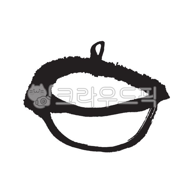 가마솥,먹그림,전통그림,먹,화선지,붓,먹번짐,그릇