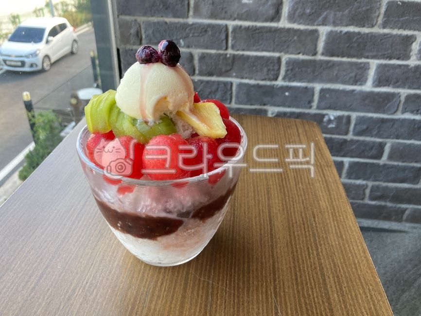 팥빙수, 과일빙수, 빙수, 디저트, 여름, 사진,이미지,일러스트,캘리그라피 - 해하작가
