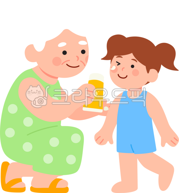 선크림,할머니,어린이,여름,여름일러스트,선크림발라주는일러스트,캐릭터,자외선,여자아이,아이,소녀,어른,가족,수영복,어린이수영복,할머니일러스트