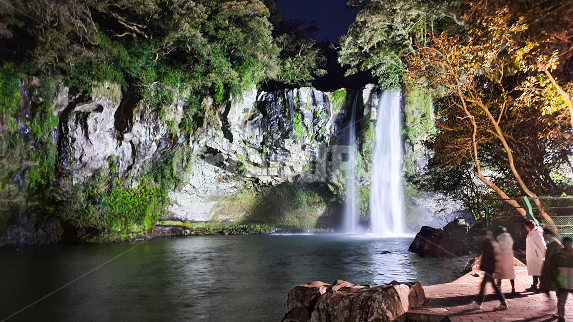 제주도,천지연폭포,야간폭포,waterfall,nature,자연,jeju