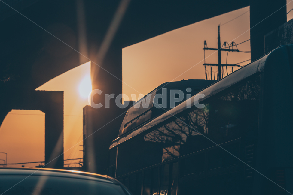다리,감성,노을,일상,버스,감성,sensible,feeling,교통,교통수단,traffic,transportation