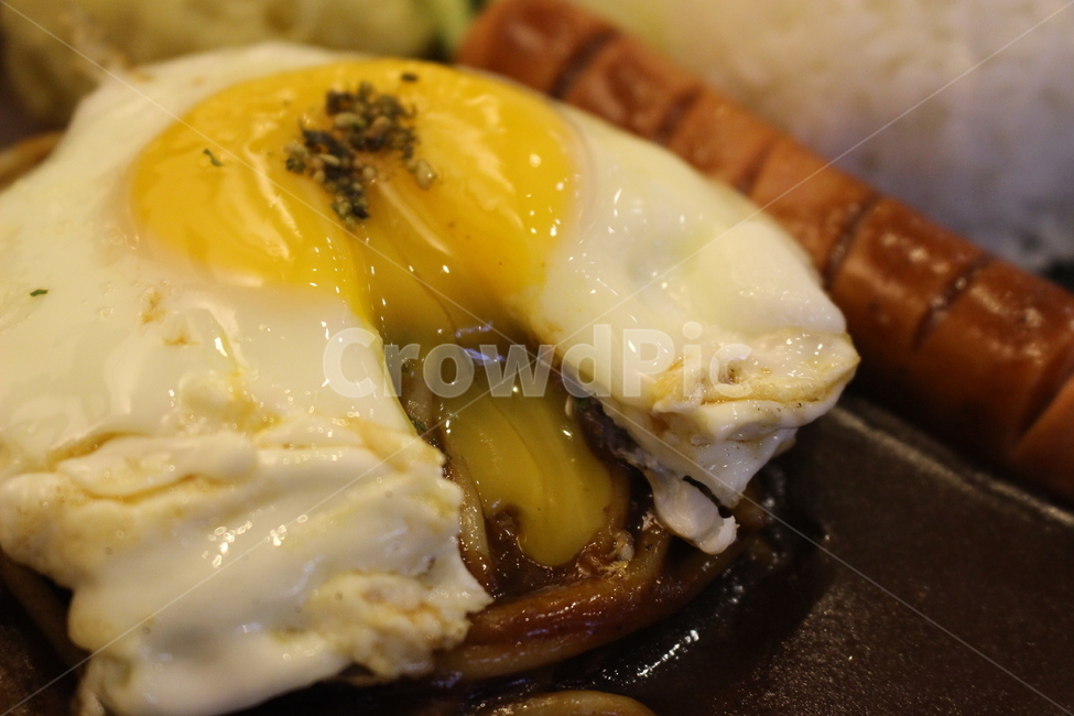 계란,노른자,반숙,달걀,함바그스테이크,함바그,음식,식재료,요리,food,cook,meal,dishes,food reserves