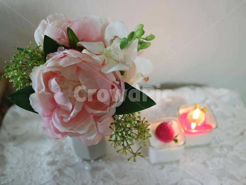 조화,작약,캔들,케이블장식,꽃꽃이,봄,꽃,flower,blossom,여성스러운,사랑스러운