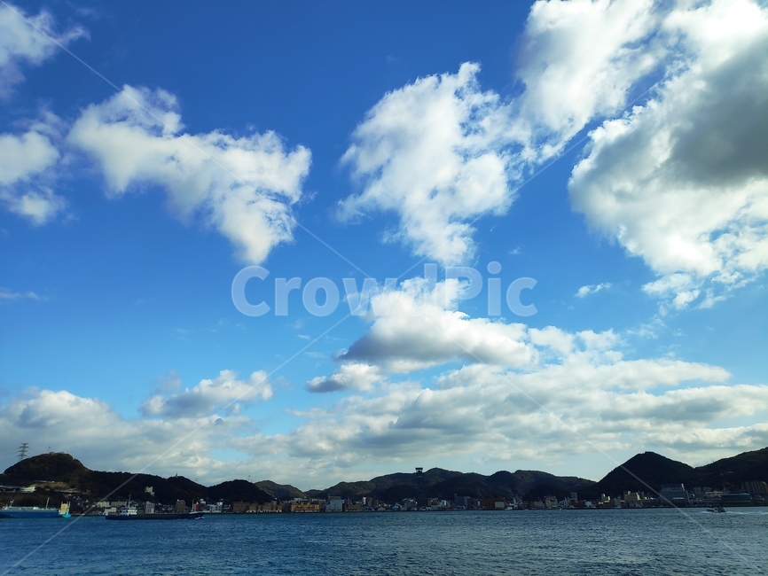 하늘,일본,해외도시풍경,시모노세키,모지코,바다,mojiko,kyushu,큐슈,풍경,경치,바나나,해변,자연,풍경,nature,landscape,outdoors,옥외,weather,날씨,cloud,구름,cumulus,적운,sky,azure sky,푸른 하늘