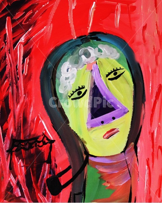 아크릴,일러스트,인물,개성,여인,예술,art