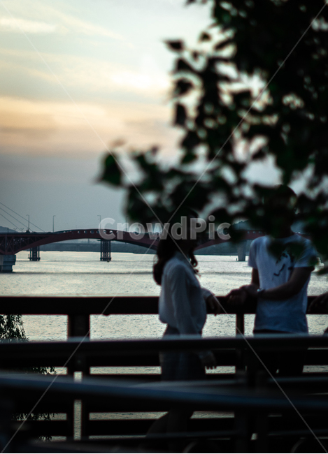 연인들,선유도,선유도공원,한강,데이트,다리,성산대교,저녁노을,한강풍경,river,bridge