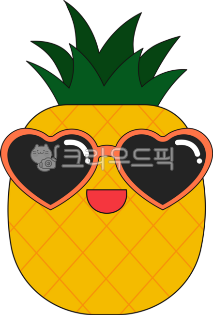 파인애플,파인애플캐릭터,선글라스,파인애플선글라스,과일,여름과일,여름,귀여운캐릭터,캐릭터,과일캐릭터,여름휴가,휴가과일,여름과일캐릭터