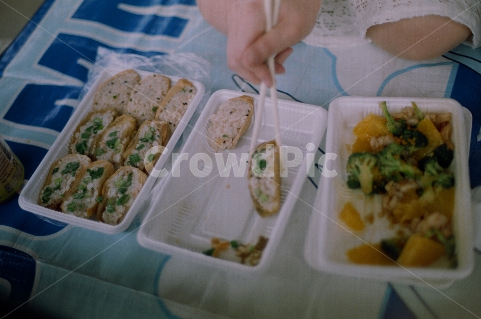음식,야외,피크닉,공원,park,picnic,유부초밥,food
