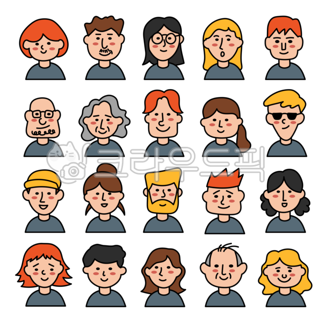 Character,person,face,human face,expression,avatar,character face,upper body,hairstyle,cute,human character,person,icon,emoticon,illustration,profile,photo,ID photo,business,sticker,office worker,student,mz,man,man face,woman face