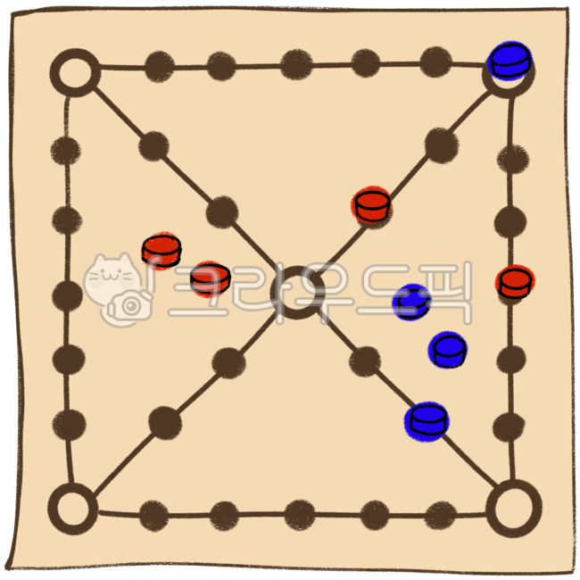 윷놀이, 윷놀이판, 전통놀이, 한국문화놀이, 추억놀이, 사진,이미지,일러스트,캘리그라피 - 쿠키즈위드작가