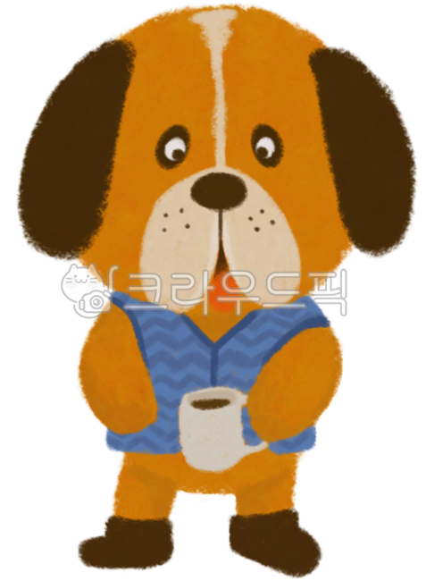 개,강아지,강아지일러,강아지일러스트,개그림,동물일러스트,강아지손그림,강아지와커피,커피마시는강아지