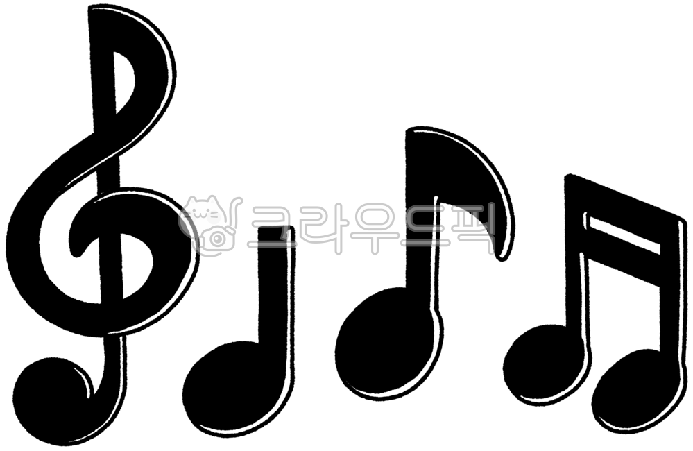 음표, 음악, 뮤직, 음표일러스트, 음표그래픽, 사진,이미지,일러스트,캘리그라피 - 보석바작가