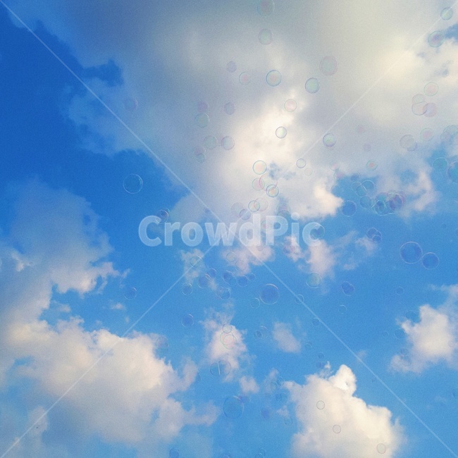 구름,비눗방울,하늘,blue,sky,색채
