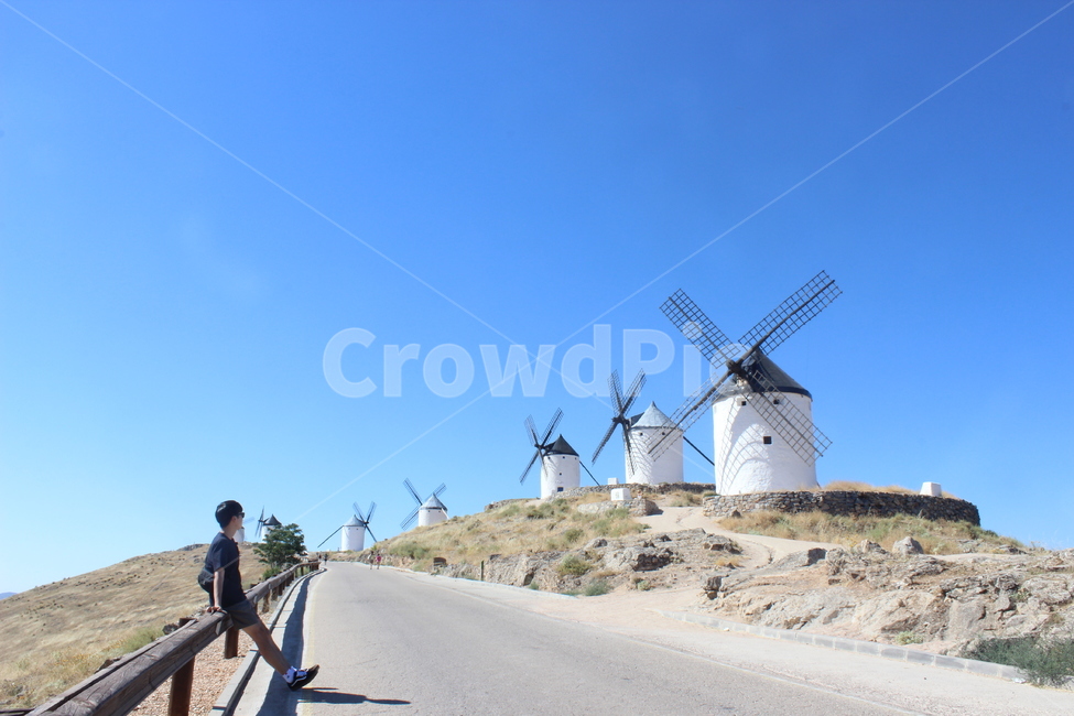 spain,Consuegra,town,windmill,profile,man profile,people,sideface,donquixote,Spain,consuegra,Quixote,person,windmill village,man,village,human