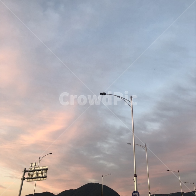 하늘,빨간,오후,밤,가로등,자연,풍경,nature,landscape