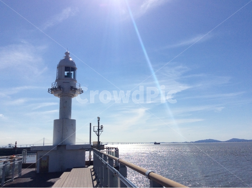 인천,영종도,등대,하늘,바다,등대,lighthouse,railing,난간