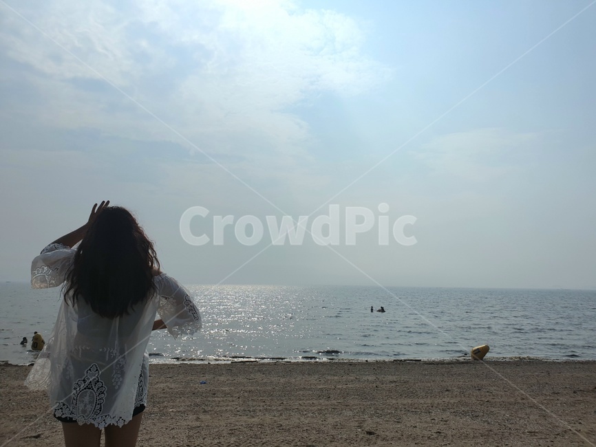 해변,여름바다,하늘,휴양지,바다,여행,제부도,대부도,바닷가,사람,인물,인간,human,person,여성,여자,woman,female,lady