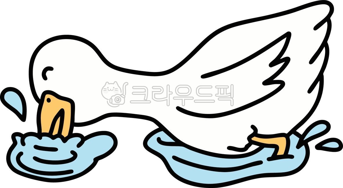 오리,오리이모티콘,오리캐릭터,오리일러스트,동물,귀여운오리,물에떠있는오리,물마시는오리,연못오리,흰오리,거위,흰거위,새,새끼오리,조류,물마시는거위