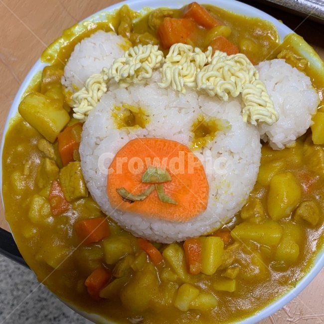 음식,카레,곰돌이,수제,요리,라면,당근