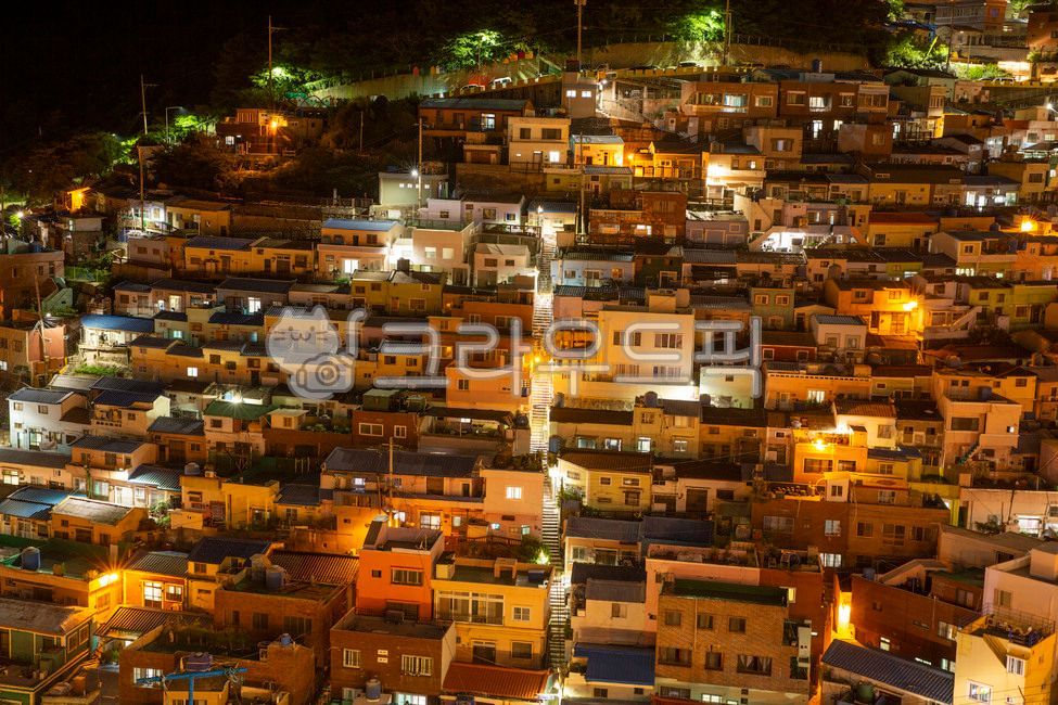 Busan night view,Busan Gamcheon Culture Village,busan,Gamcheon Culture Village,Gamcheon Village,Gamcheondong