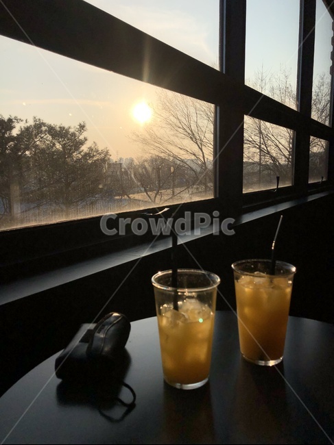 노을,커피,아메리카노,필름카메라,카페,음료수,drink,beverage
