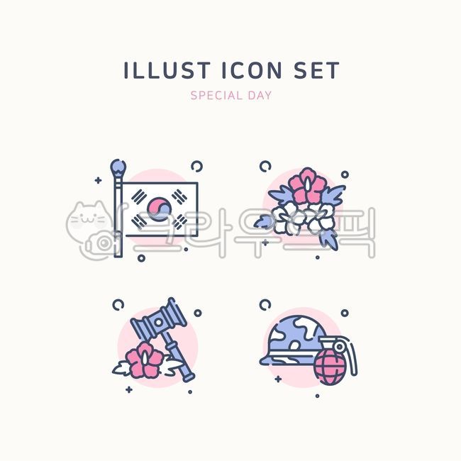 remembrance,grenade,vector icon,Constitution Day,Taegeukgi,national holiday,Liberation Day,illustration icon,Memorial Day,line icon,icon collection,color icon,soldier,public holiday,Rose of Sharon,illustration,hat,vector,silence,anniversary,Korea