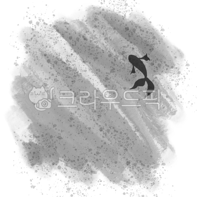 물고기,먹물,수묵화,잉어,연못,잿빛,회백색,회색