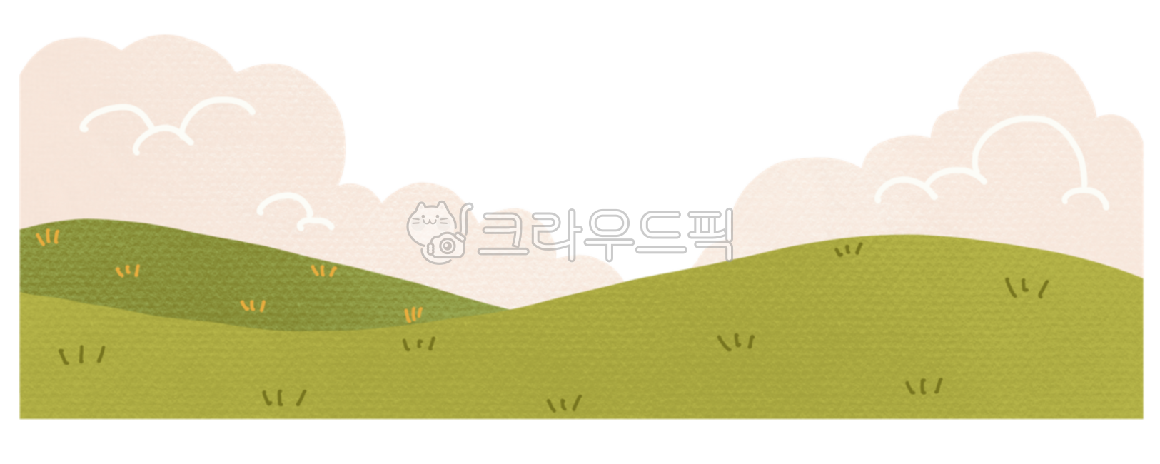 일러스트,다꾸,배경소스,꾸밈소스,가을들판,구름,들판