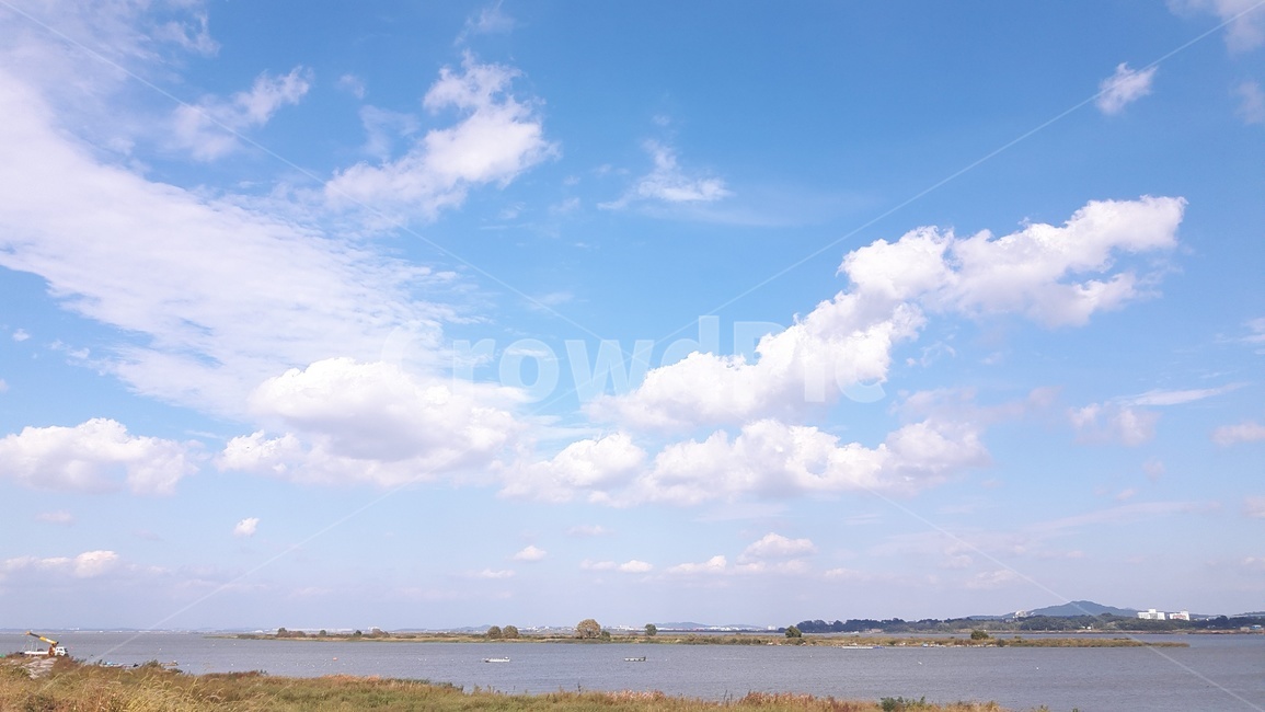 삽교천,하천,구름,풍경,맑음,하늘,파란색,경치,sky,blue,cloud,white,자연,풍경,nature,landscape,outdoors,옥외,weather,날씨,cumulus,적운