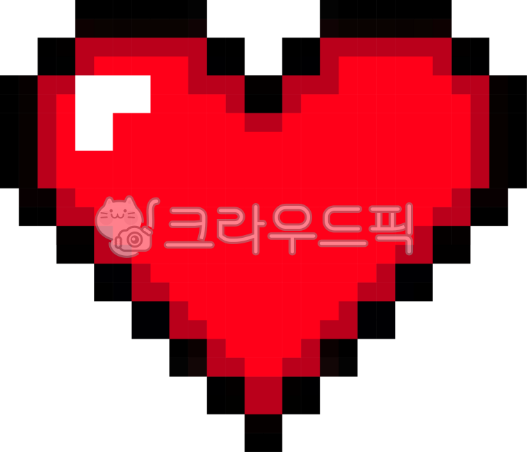 하트,도트하트,하트png,하트이모티콘,픽셀아트,빨간하트