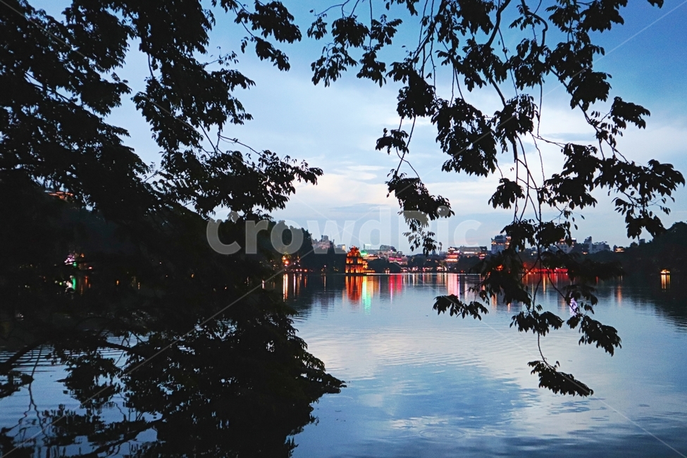 야경,호수,호안끼엠호수,베트남,하노이,관광지,물,water,nature,자연,자연,풍경,nature,landscape,outdoors,옥외