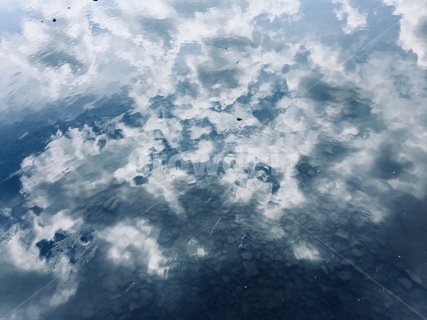 투영,비침,하늘,맑은,강,자연,풍경,nature,landscape