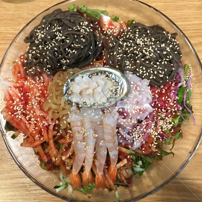물회,해물,새우,회,전복