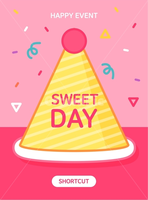 꼬깔모자,생일,이벤트,팝업,폭죽,기념일,축하,anniversary,congratulation,celebrate,celebration,그래픽,일러스트레이션,graphic,illustration