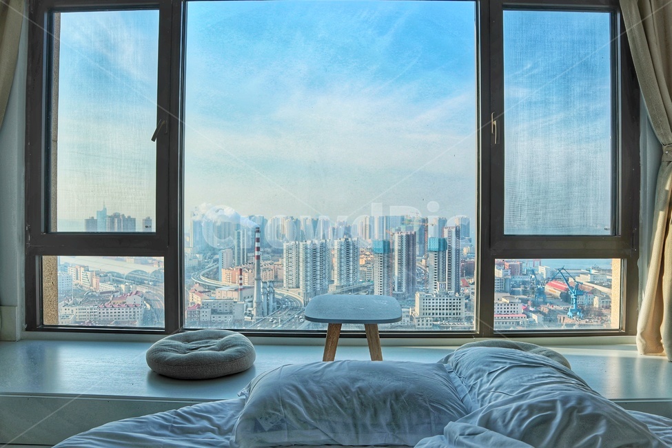 전망,시티뷰,고층빌딩,경치,풍경,빌딩,가구,창문,도시,침대,침상,건물,도시,풍경,city,landscape