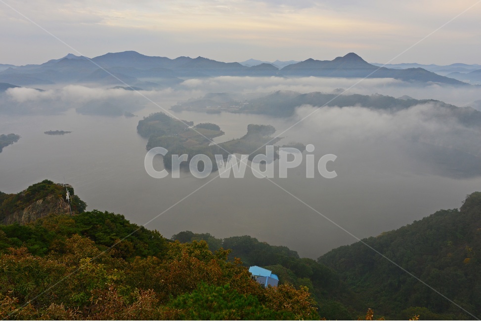 water,물,임실,국사봉,운해,국사봉일출,여명,해돋이,아침,nature,자연,outdoors,옥외,mountain,산,mountainrange,산맥,옥정호,붕어섬
