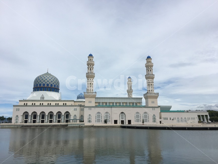 건축물,사원,코타키나발루,kotakinabalu,블루모스크,블루,blue,말레이시아