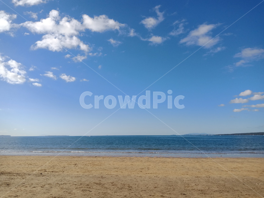 sky,island,Auckland,sea,New Zealand scenery,New Zealand,cloud,Beach,ocean,newzealand,sandy beach,auckland,beach,white sand beach